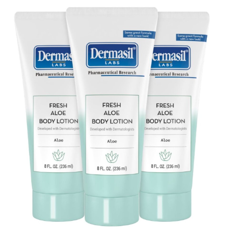 ( LOT of 6 ) Dermasil ALOE FRESH Moisturizing Body Lotion 8 Oz
